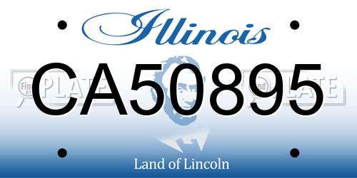 CA50895 Illinois License Plate
