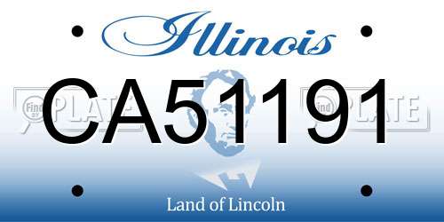 CA51191 Illinois License Plate