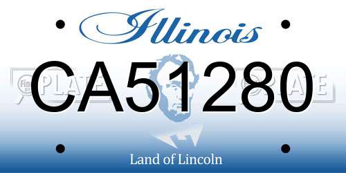 CA51280 Illinois License Plate