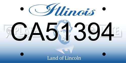 CA51394 Illinois License Plate