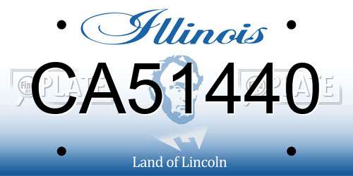 CA51440 Illinois License Plate