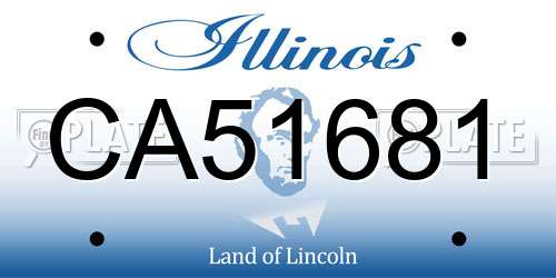 CA51681 Illinois License Plate