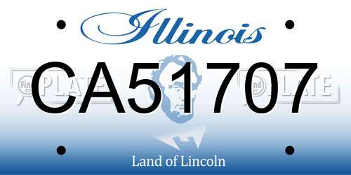 CA51707 Illinois License Plate