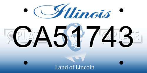 CA51743 Illinois License Plate