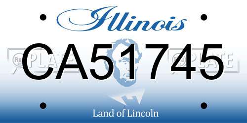 CA51745 Illinois License Plate