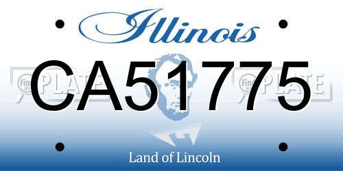 CA51775 Illinois License Plate