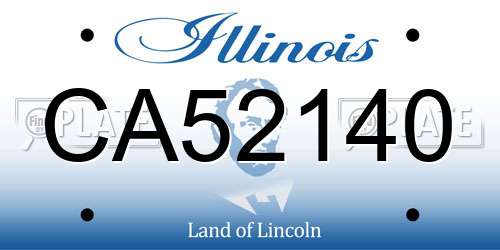 CA52140 Illinois License Plate