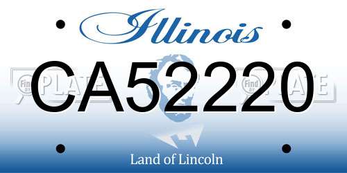 CA52220 Illinois License Plate