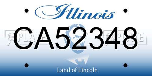 CA52348 Illinois License Plate