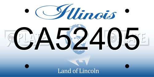 CA52405 Illinois License Plate