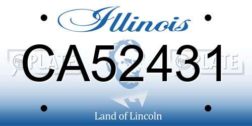 CA52431 Illinois License Plate