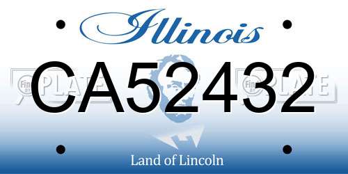 CA52432 Illinois License Plate
