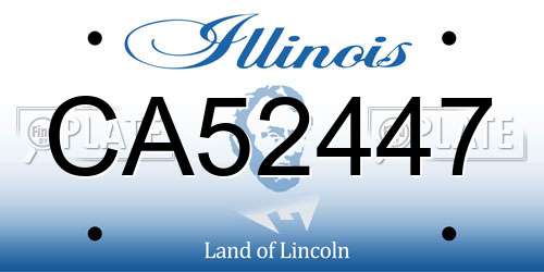 CA52447 Illinois License Plate