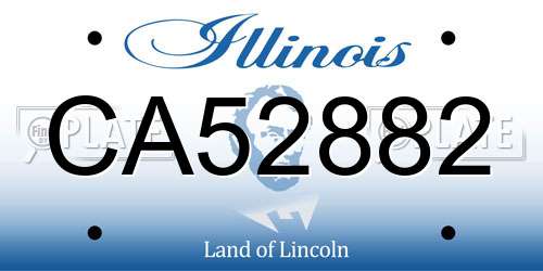 CA52882 Illinois License Plate