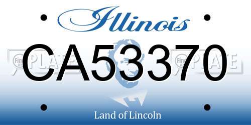 CA53370 Illinois License Plate