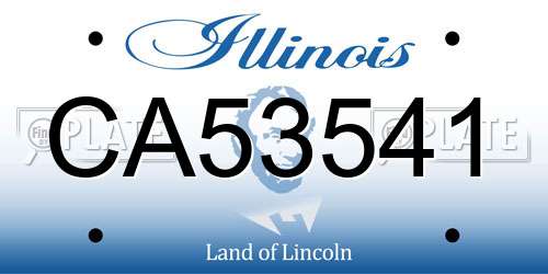 CA53541 Illinois License Plate