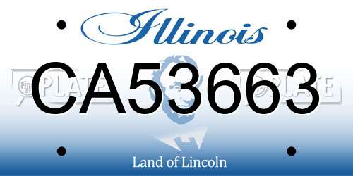 CA53663 Illinois License Plate