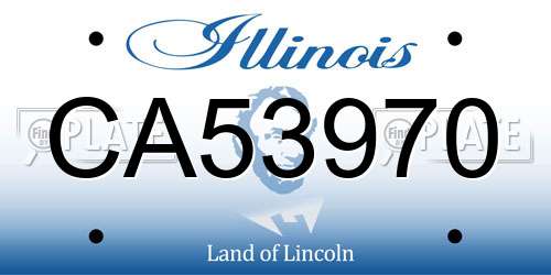 CA53970 Illinois License Plate