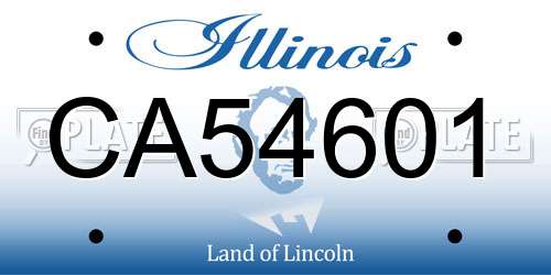 CA54601 Illinois License Plate