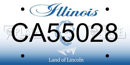 CA55028 Illinois License Plate