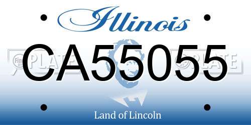 CA55055 Illinois License Plate