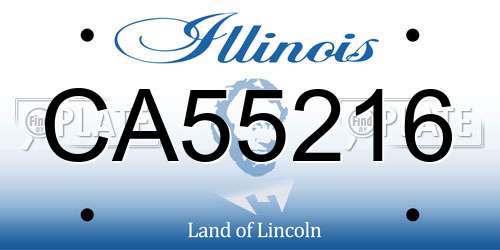 CA55216 Illinois License Plate