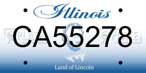 CA55278 Illinois License Plate