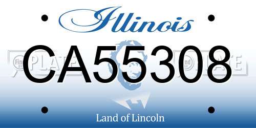 CA55308 Illinois License Plate