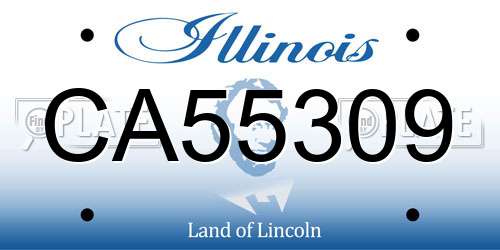 CA55309 Illinois License Plate