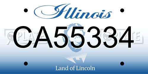 CA55334 Illinois License Plate