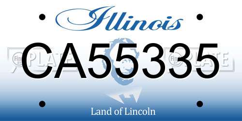CA55335 Illinois License Plate