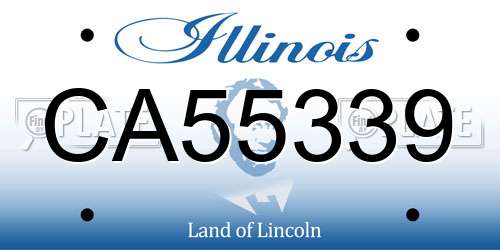 CA55339 Illinois License Plate