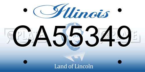 CA55349 Illinois License Plate