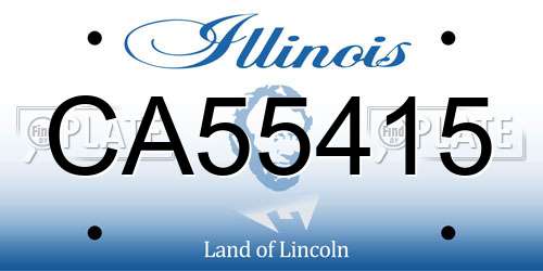 CA55415 Illinois License Plate