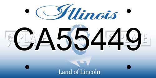 CA55449 Illinois License Plate
