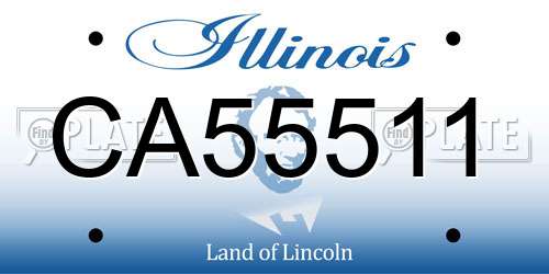 CA55511 Illinois License Plate