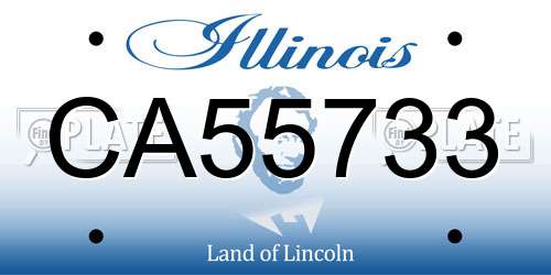 CA55733 Illinois License Plate