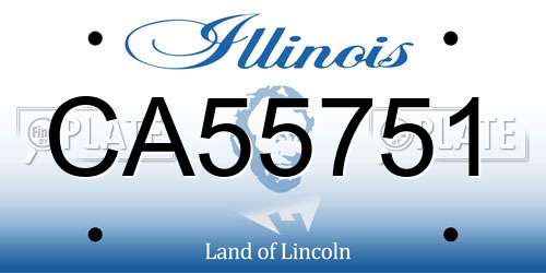 CA55751 Illinois License Plate