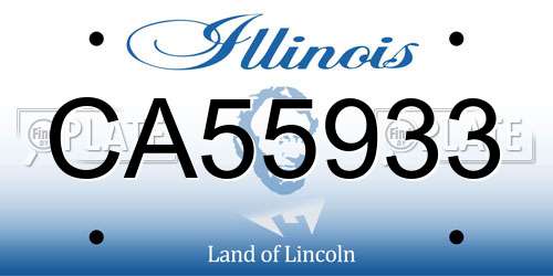CA55933 Illinois License Plate