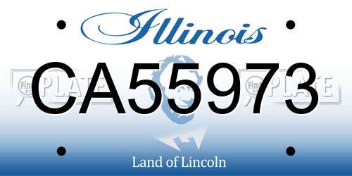 CA55973 Illinois License Plate