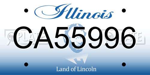 CA55996 Illinois License Plate