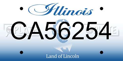 CA56254 Illinois License Plate