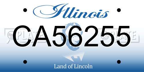 CA56255 Illinois License Plate
