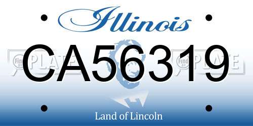 CA56319 Illinois License Plate