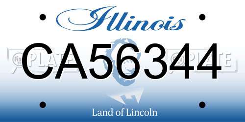 CA56344 Illinois License Plate