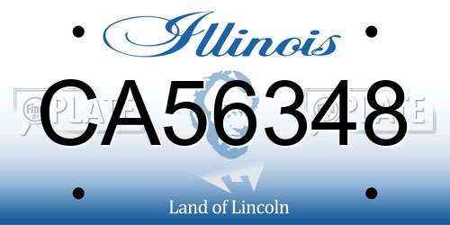 CA56348 Illinois License Plate