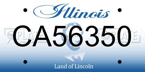 CA56350 Illinois License Plate
