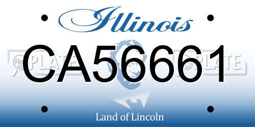 CA56661 Illinois License Plate