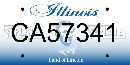 CA57341 Illinois License Plate