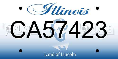 CA57423 Illinois License Plate